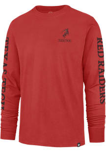 47 Texas Tech Red Raiders Red Triple Down II Franklin Long Sleeve Fashion T Shirt