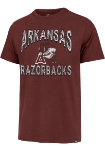 47 Arkansas Razorbacks Crimson Fan Out Franklin Short Sleeve Fashion T Shirt