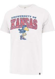 47 Kansas Jayhawks White Dome Over Franklin Short Sleeve Fashion T Shirt