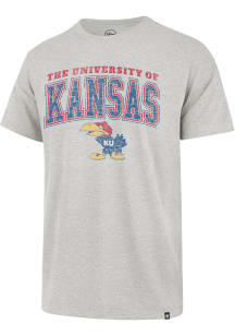 47 Kansas Jayhawks Grey Dome Over Franklin Short Sleeve Fashion T Shirt