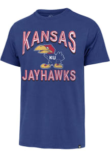 47 Kansas Jayhawks Blue Fan Out Franklin Short Sleeve Fashion T Shirt