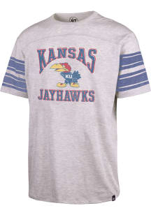 47 Kansas Jayhawks Grey Arena Arch Holyoke Football Short Sleeve Fashion T Shirt