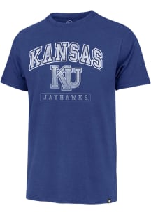 47 Kansas Jayhawks Blue Mono Tone Franklin Short Sleeve Fashion T Shirt