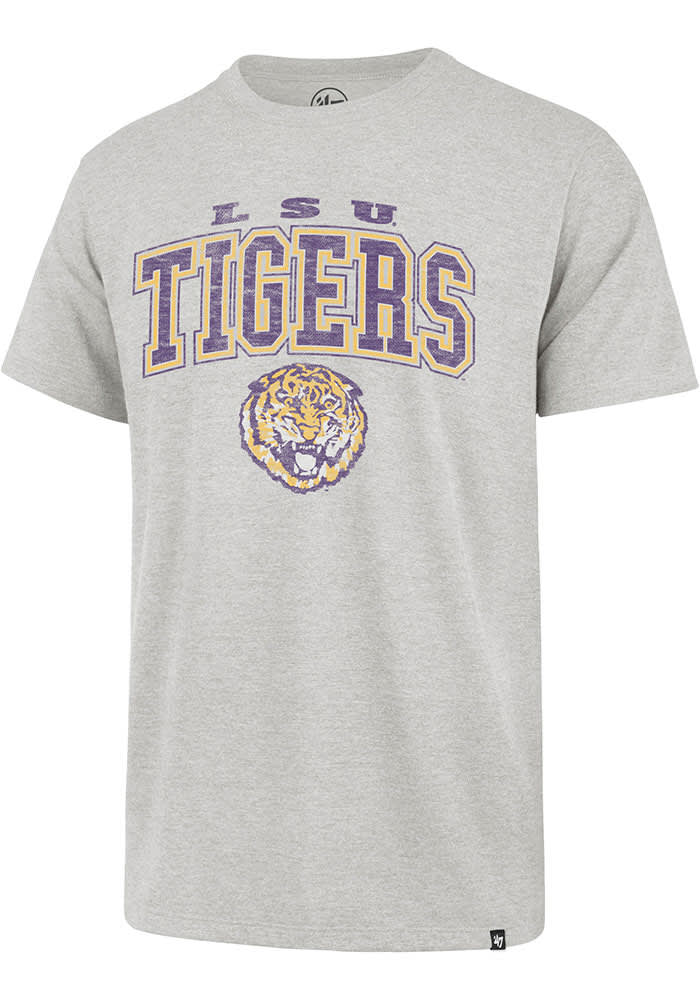 47 LSU Tigers Grey Tigers Short Sleeve Fashion T Shirt, Grey, 100% Cotton, Size M, Rally House