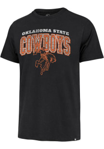 47 Oklahoma State Cowboys Black Dome Over Franklin Short Sleeve Fashion T Shirt