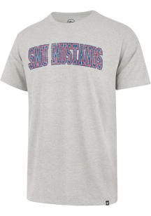 47 SMU Mustangs Grey Dome Over Franklin Short Sleeve Fashion T Shirt
