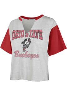 47 Ohio State Buckeyes Womens Grey Dolly Short Sleeve T-Shirt