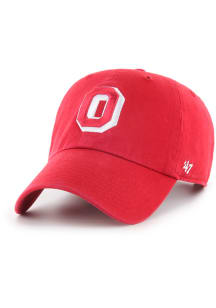 47 Red Ohio State Buckeyes Retro Clean Up Adjustable Hat