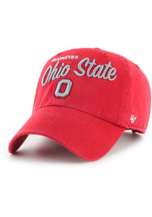 47 Ohio State Buckeyes Red Pheobe Clean Up Womens Adjustable Hat