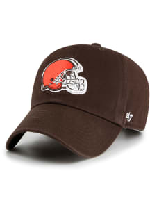 47 Cleveland Browns Helmet Logo Clean Up Adjustable Hat - Brown