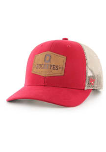 47 Red Ohio State Buckeyes Rawhide Trucker Adjustable Hat