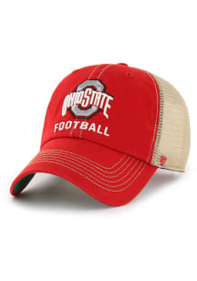 47 Red Ohio State Buckeyes Football Sport Drop Trawler Clean Up Adjustable Hat