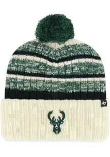 47 Milwaukee Bucks Natural Tavern Cuff Pom Mens Knit Hat
