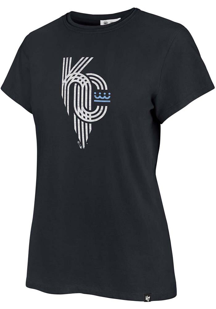 47 Kansas City Royals Women's Navy Blue City Connect Short Sleeve T-Shirt, Navy Blue, 100% Cotton, Size S, Rally House