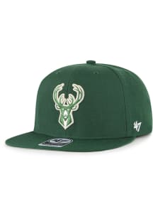 47 Milwaukee Bucks Green No Shot Captain Mens Snapback Hat