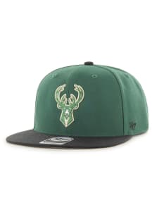 47 Milwaukee Bucks Green 2T No Shot Captain Mens Snapback Hat