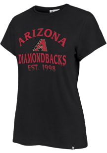 47 Arizona Diamondbacks Womens Black Frankie Short Sleeve T-Shirt