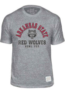 Original Retro Brand Arkansas State Red Wolves Grey Triblend Short Sleeve Fashion T Shirt