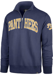 47 Pitt Panthers Mens Blue Striker Long Sleeve 1/4 Zip Fashion Pullover
