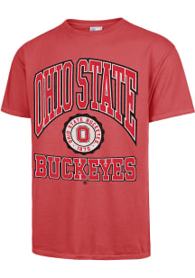 Ohio State Buckeyes Red 47 Vintage Tubular Seal Short Sleeve Fashion T Shirt