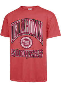 47 Oklahoma Sooners Crimson Vintage Tubular Seal Short Sleeve Fashion T Shirt