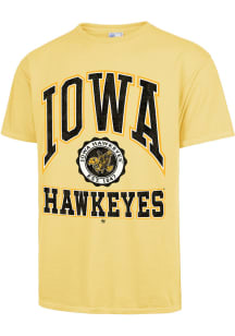 Iowa Hawkeyes Yellow 47 Vintage Tubular Seal Short Sleeve Fashion T Shirt