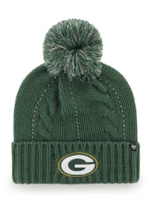 47 Green Bay Packers Green Bauble Cuff Womens Knit Hat