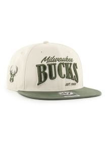 47 Milwaukee Bucks Ivory 2T Chandler Captain Mens Snapback Hat