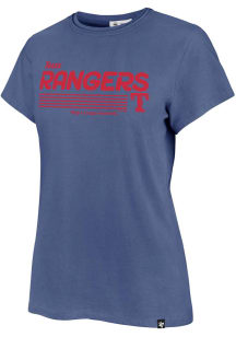 47 Texas Rangers Womens Blue Frankie Short Sleeve T-Shirt
