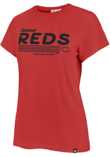 47 Cincinnati Reds Womens Red Frankie Short Sleeve T-Shirt