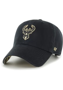 47 Milwaukee Bucks Black Bagheera Under Clean Up Womens Adjustable Hat
