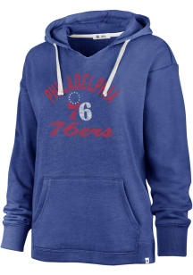 47 Philadelphia 76ers Womens Blue Kennedy Hooded Sweatshirt