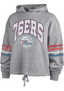 47 Philadelphia 76ers Womens Grey Upland Hooded Sweatshirt