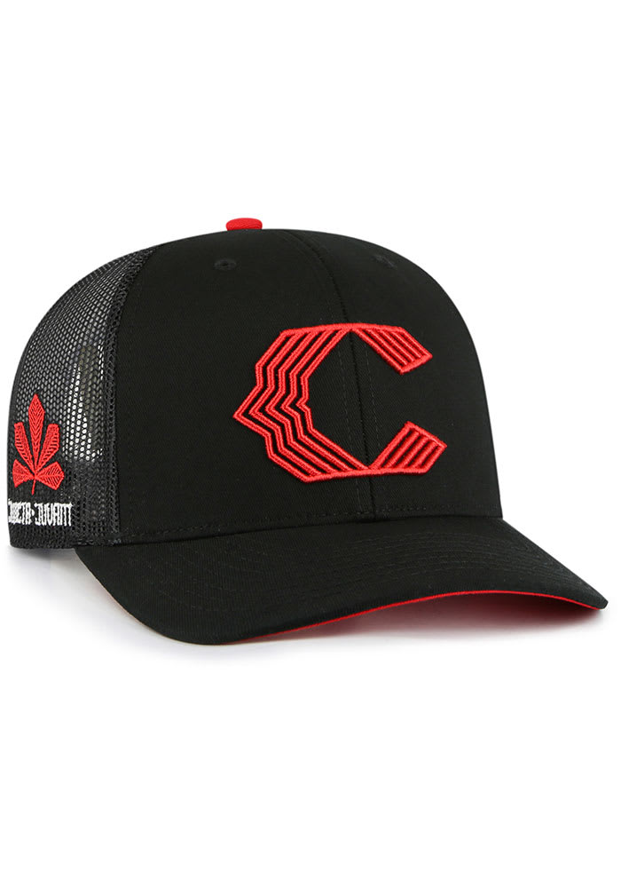 Cincinnati Reds '47 2023 City Connect Trucker Adjustable Hat - Black