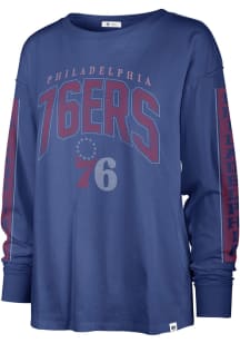 47 Philadelphia 76ers Womens Blue Tomcat LS Tee