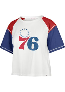 47 Philadelphia 76ers Womens White Serenity Short Sleeve T-Shirt