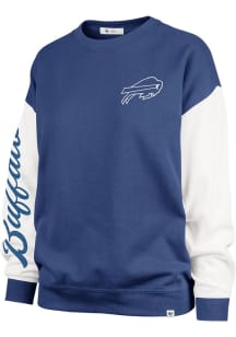 47 Buffalo Bills Womens Blue Gridiron Andie Crew Sweatshirt