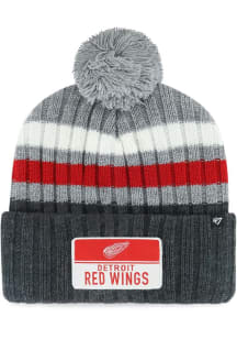 47 Detroit Red Wings Grey Stack Cuff Mens Knit Hat