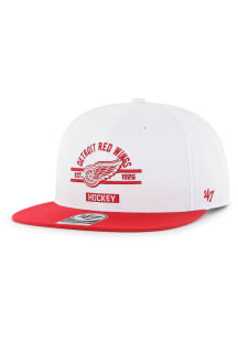 47 Detroit Red Wings White Claude Captain Mens Snapback Hat