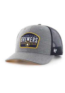 47 Milwaukee Brewers Slate Trucker Adjustable Hat - Grey