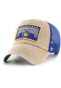 47 Milwaukee Brewers Retro Dial Clean Up Adjustable Hat - Khaki