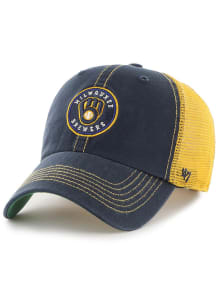 47 Milwaukee Brewers 2T Trawler Clean Up Adjustable Hat - Navy Blue