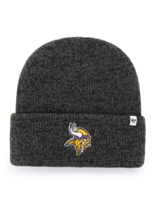 47 Minnesota Vikings Black Brain Freeze Cuff Mens Knit Hat