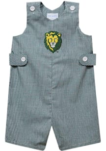 Vive La Fete Southeastern Louisiana Lions Toddler Green Gingham Overalls