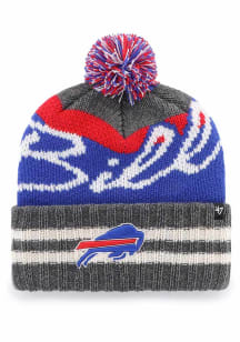 47 Buffalo Bills Grey Hyperbolic Cuff Mens Knit Hat