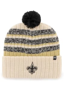 47 New Orleans Saints Ivory Tavern Cuff Mens Knit Hat