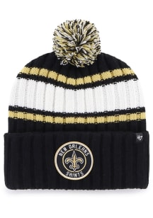 47 New Orleans Saints Black Plateau Cuff Mens Knit Hat