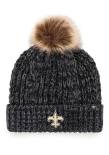47 New Orleans Saints Black Meeko Cuff Womens Knit Hat