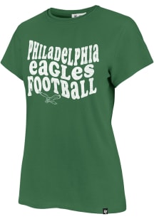 47 Philadelphia Eagles Womens Kelly Green Frankie Short Sleeve T-Shirt