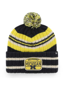 Michigan Wolverines 47 Hone Patch Knit Mens Knit Hat - Navy Blue